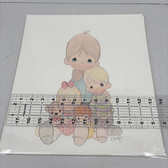 Precious Moments Poster Art Print Children Kids Grandkids 13.5 x 15 Inch Sam B - Picture 4 of 5
